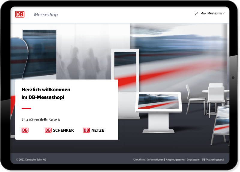 Web Development, Programmierung - Messeshop Deutsche Bahn